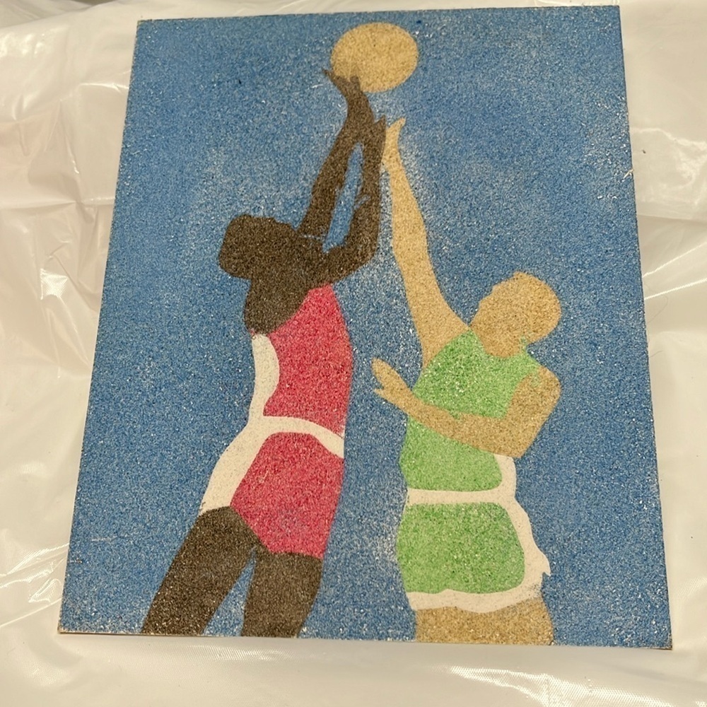 Basketball Sand Art Vintage